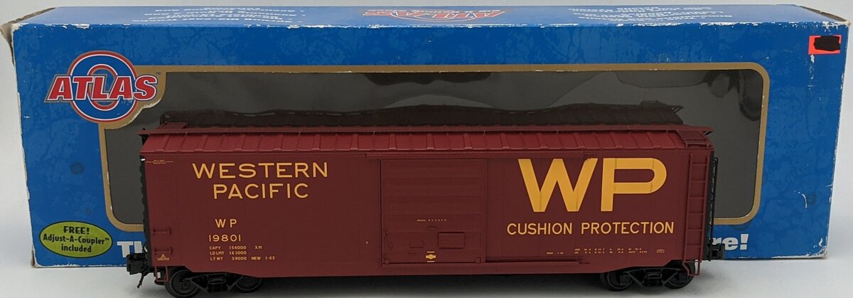 Atlas 6459-1 O Western Pacific WP Cushion Protection Box Car #19801 LN/Box