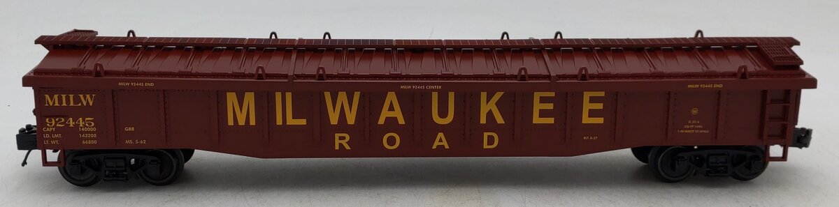 MTH 20-98045 O Gauge Milwaukee Road Gondola #92445 w/ Cover LN/Box