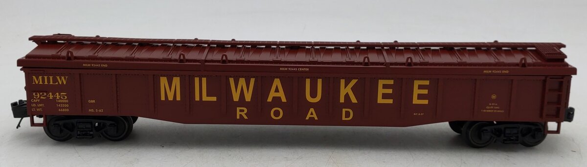 MTH 20-98045 O Gauge Milwaukee Road Gondola #92445 w/ Cover LN/Box