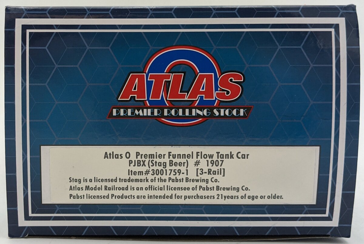 Atlas 3001759-1 O PJBX Stag Beer Premier Funnel Flow Tank Car #1907 EX/Box