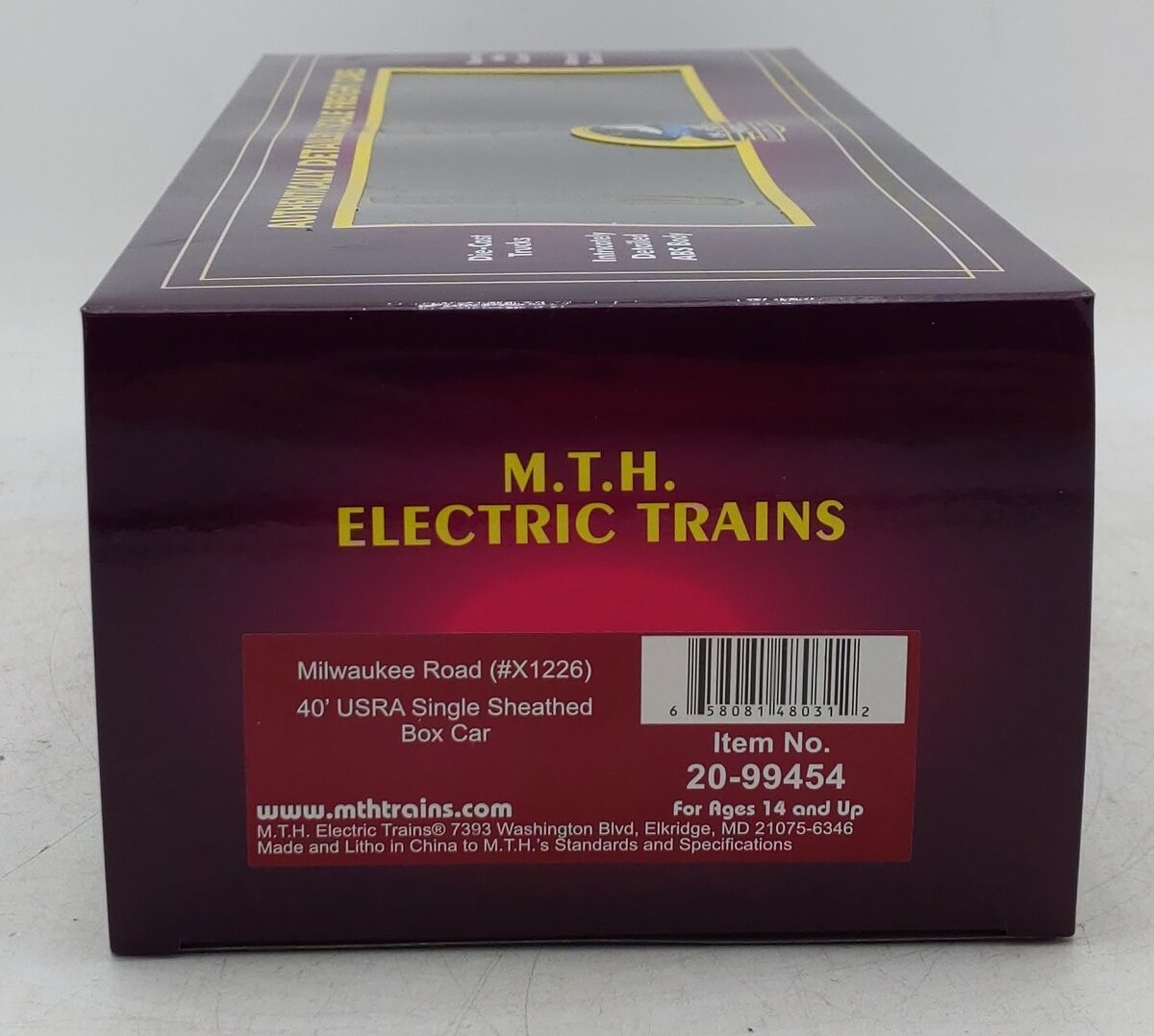 MTH 20-99454 O Gauge Milwaukee Road USRA Single Sheathed Boxcar #1226 LN/Box