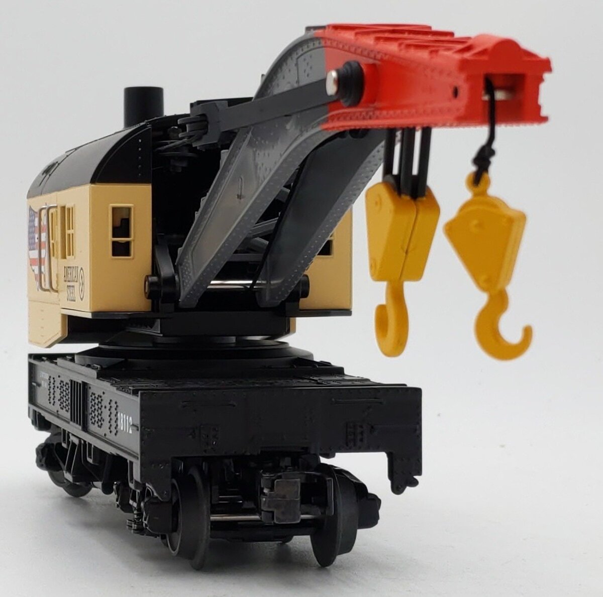 MTH 30-79705 O Gauge American Steel Crane Car #18112 LN/Box