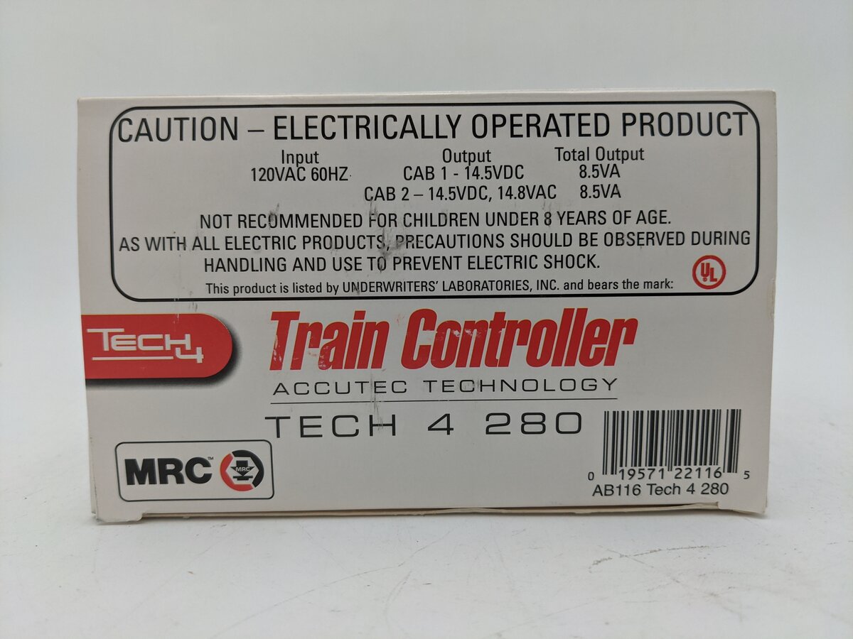 MRC 280 HO Tech 4 Dual Power Transformer with 16VA EX/Box