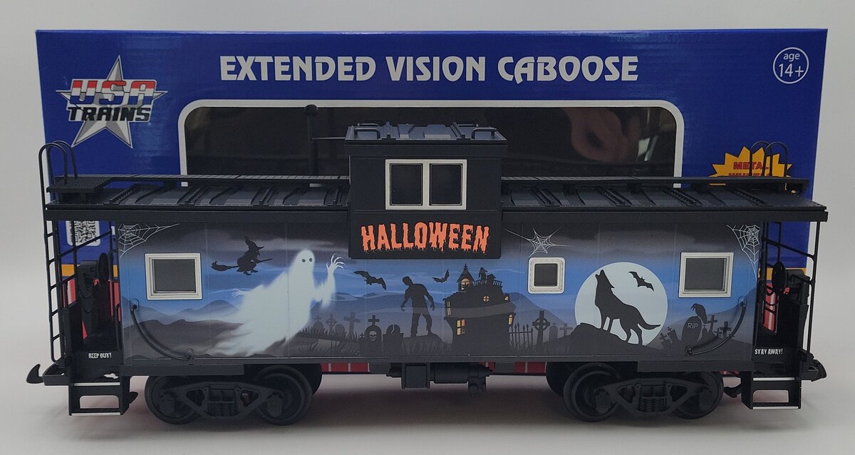 USA Trains R12133 G Halloween Blue/Black Extended Vision Caboose #1031 EX/Box