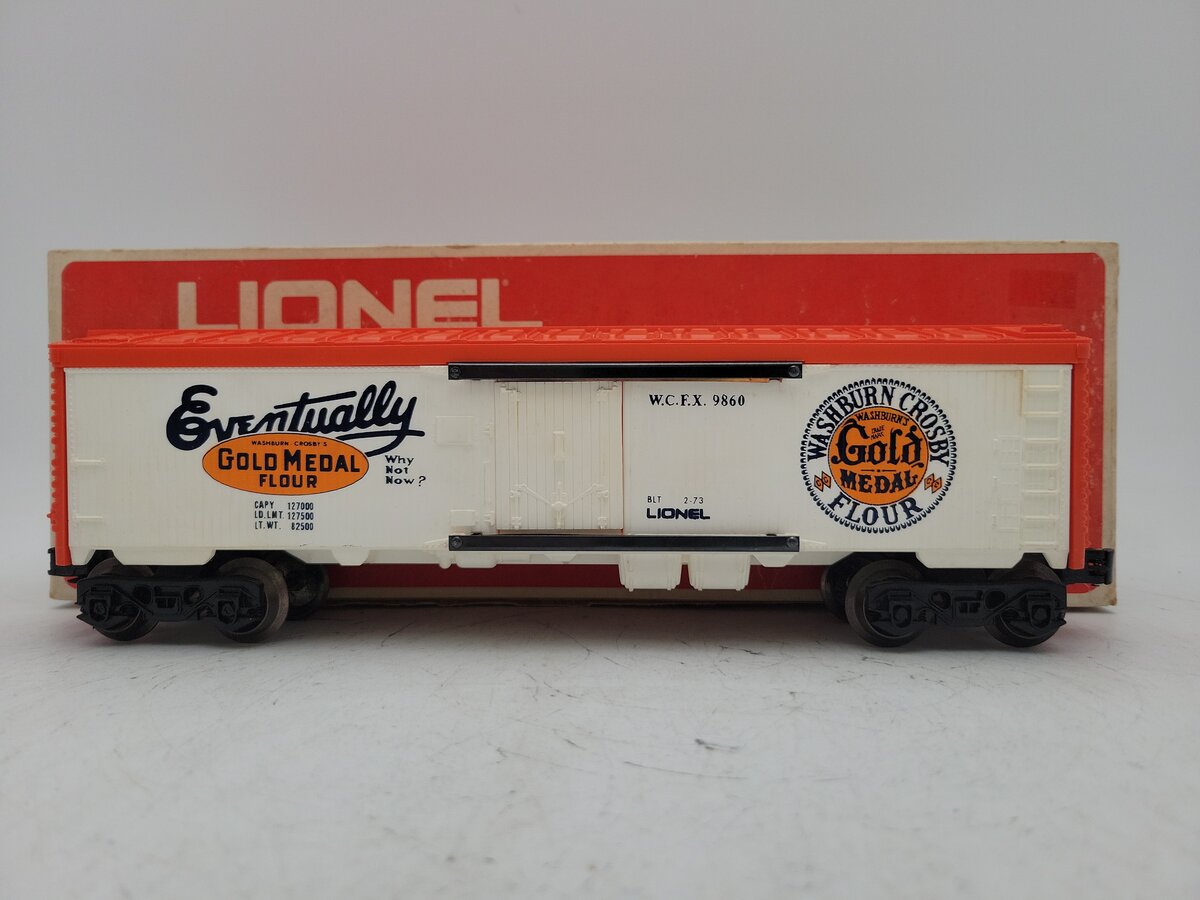 Lionel 6-9860 O Gauge Gold Medal Flour Billboard Reefer Car EX/Box