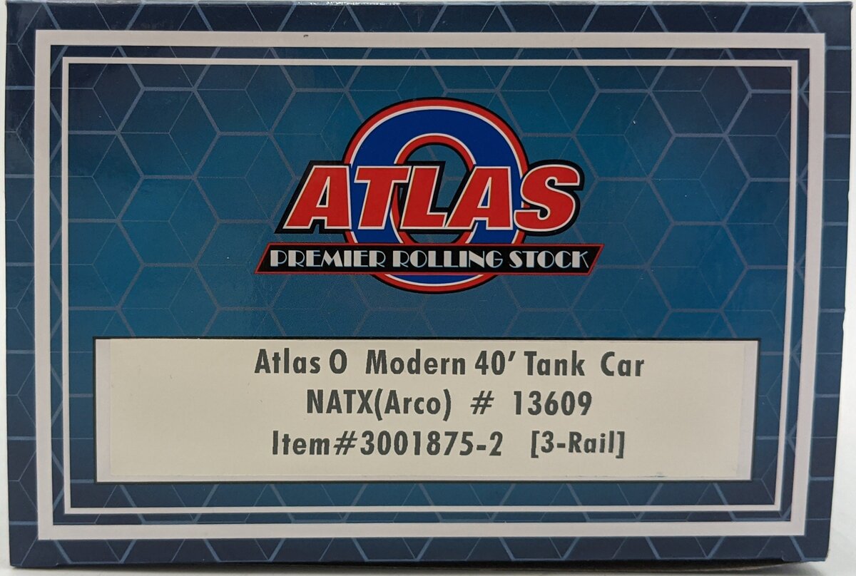 Atlas 3001875-2 O NATX Arco Tank Car #13609 LN/Box