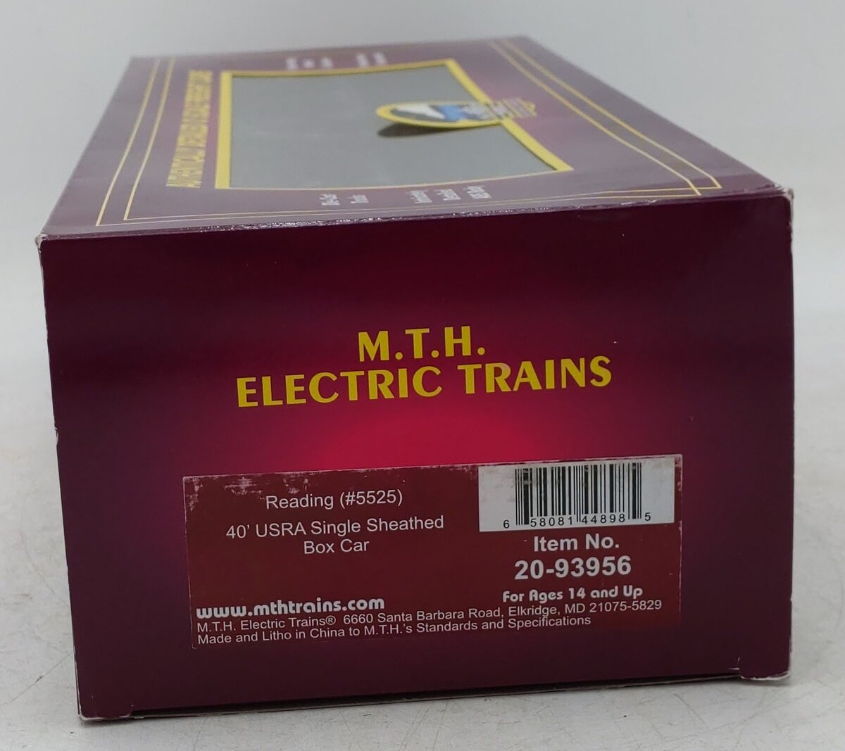 MTH 20-93956 O Reading 40' Single Sheathed Boxcar #5525 EX/Box