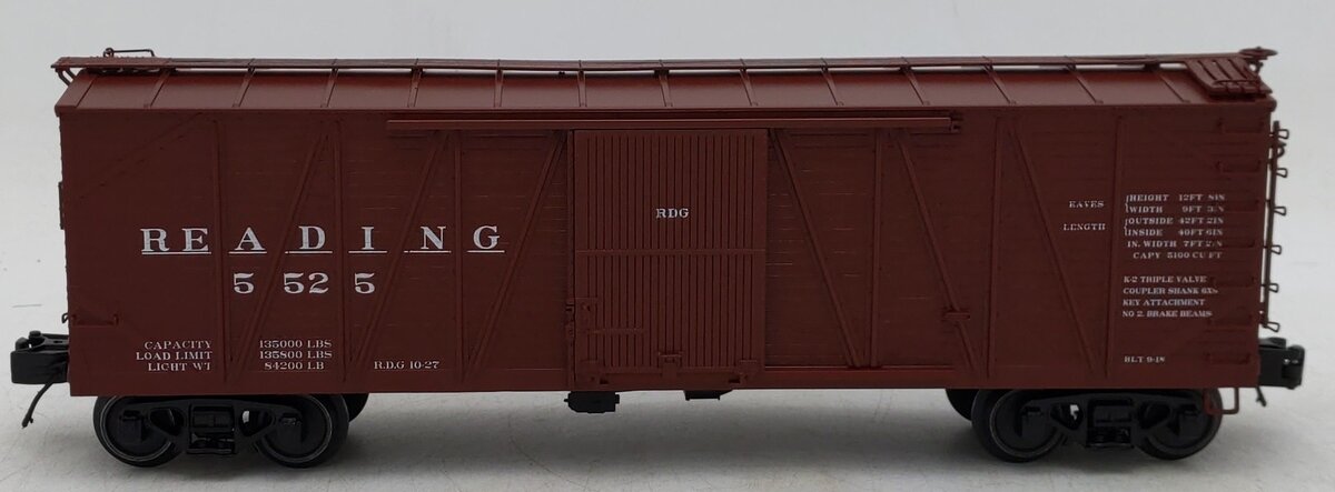 MTH 20-93956 O Reading 40' Single Sheathed Boxcar #5525 EX/Box