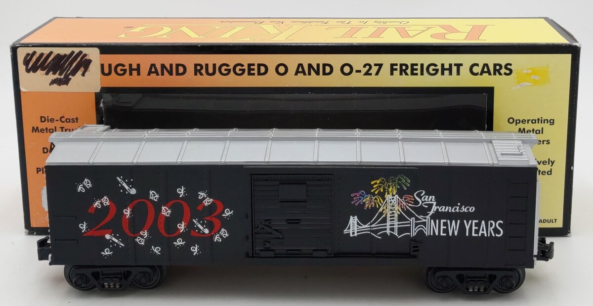 MTH  30-74045 O Gauge 2003 New Year's Box Car LN/Box