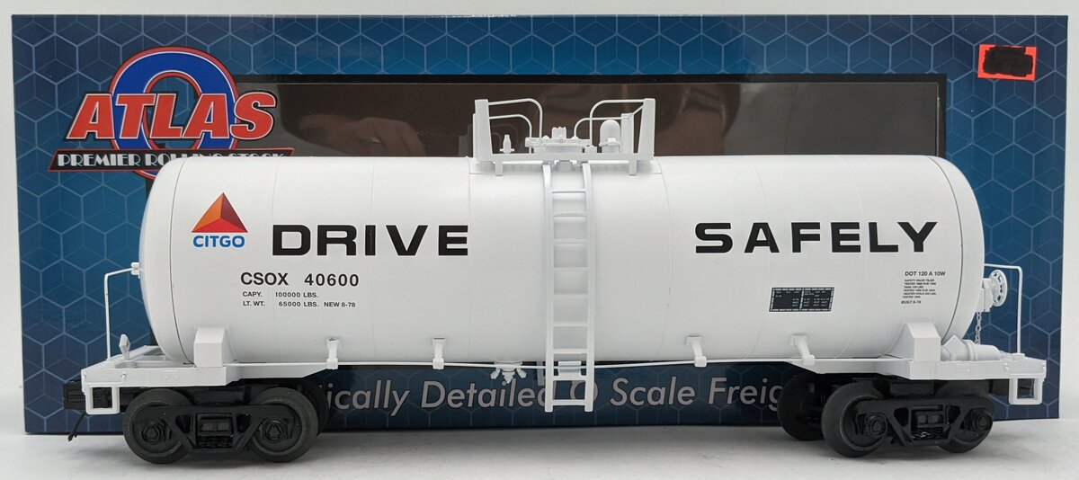 Atlas 3001873-1 O CSOX Citgo Drive Safely 40' Tank Car #40600 LN/Box