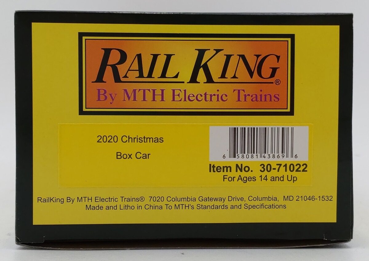 MTH 30-71022 O 2020 Christmas RailKing Boxcar LN/Box
