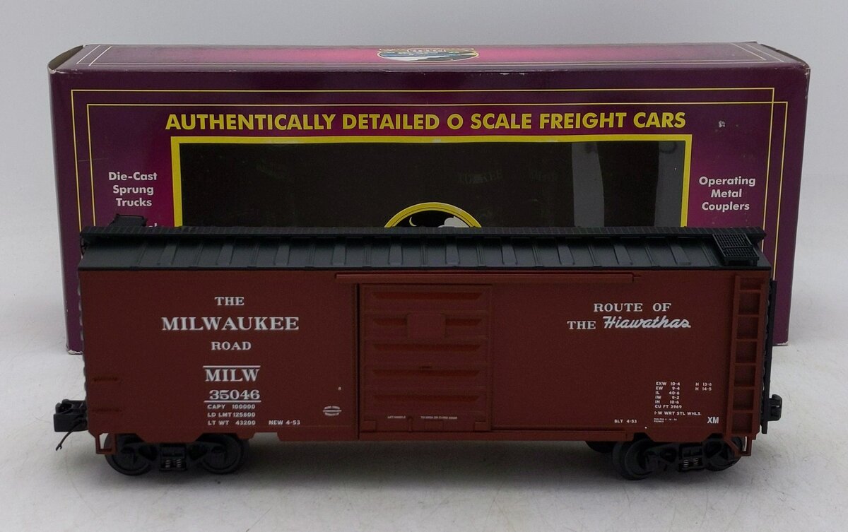 MTH 20-93315 O Gauge Milwaukee Road 40' Box Car #35046 LN/Box