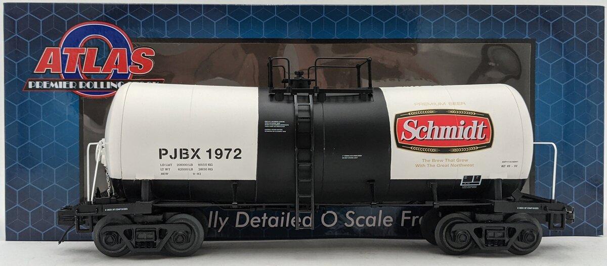 Atlas 3001758-2 O PBJX Schmidt Beer Premier Funnel Flow Tank Car #1972 LN/Box