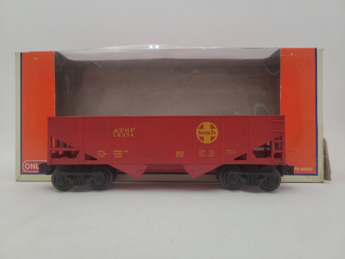 Lionel 6-26419 O Gauge Santa Fe Hopper #16574 VG/Box