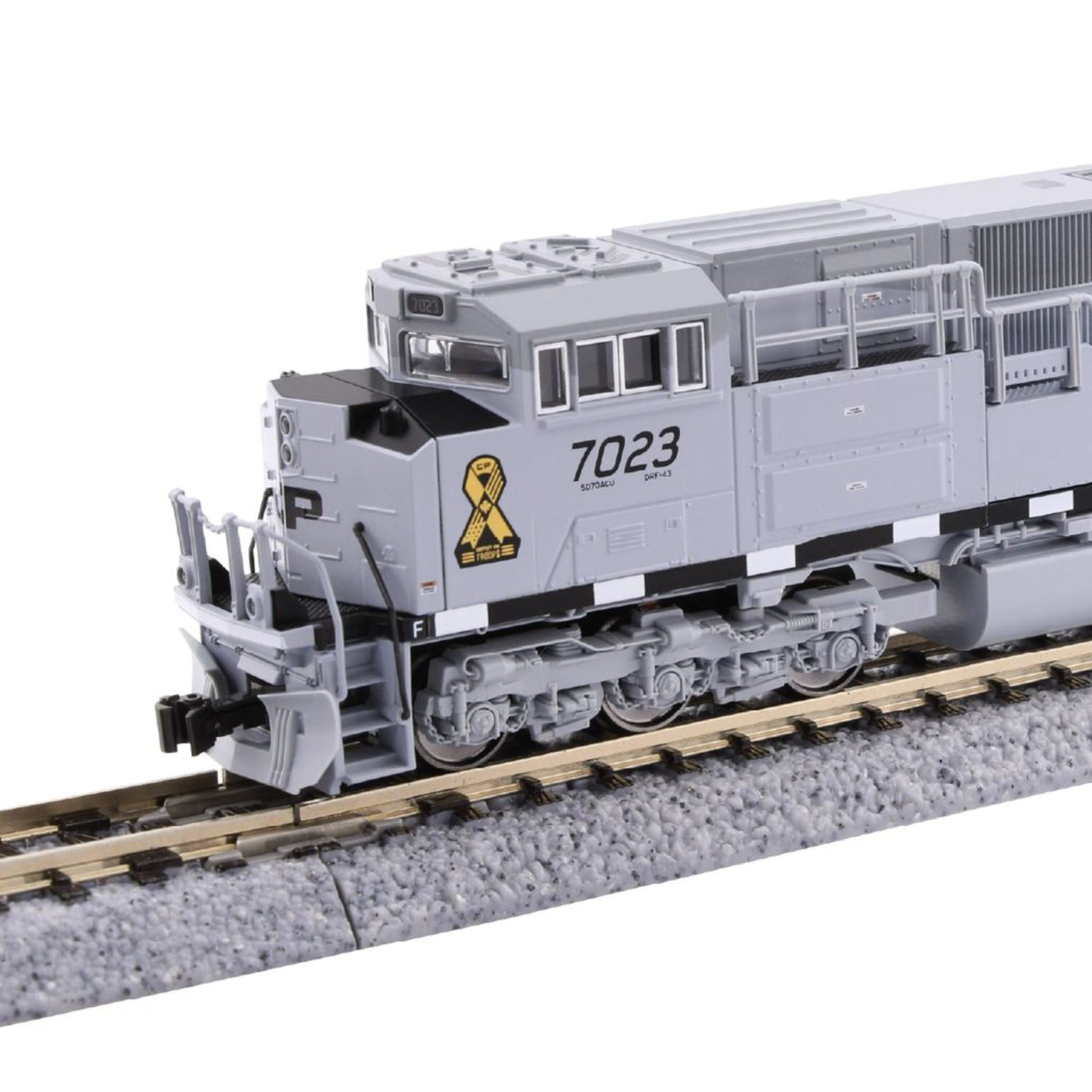 Kato 176-8544-S N CP Grey SD70ACu Diesel Locomotive with Sound #7023