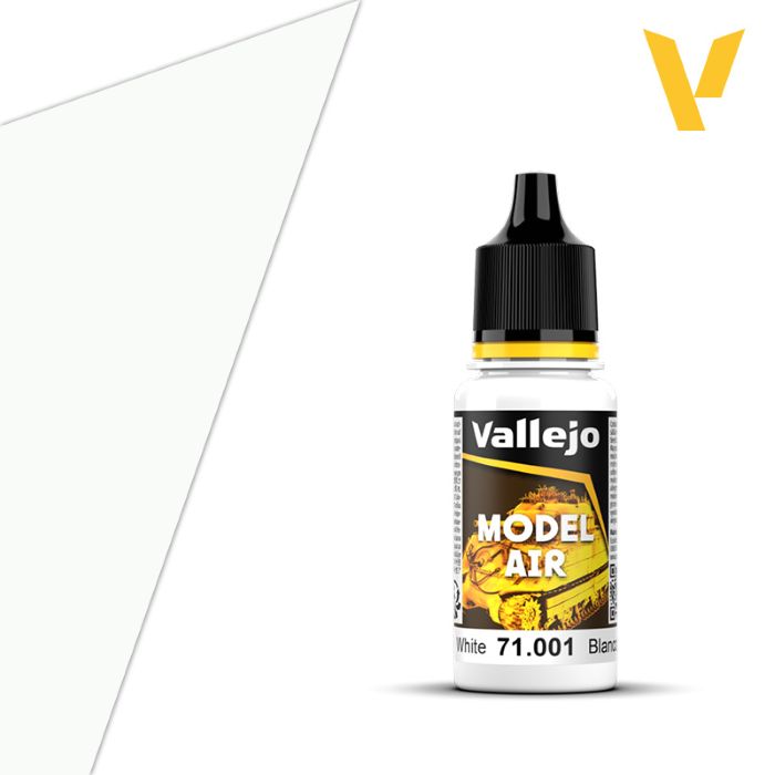 Vallejo Paint 71001 White Model Air Matte Acrylic Paint - 17 ml. Bottle