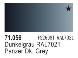 Vallejo Paint 71056 Panzer Dark Grey Model Air Acrylic Paint - 17 ml. Bottle