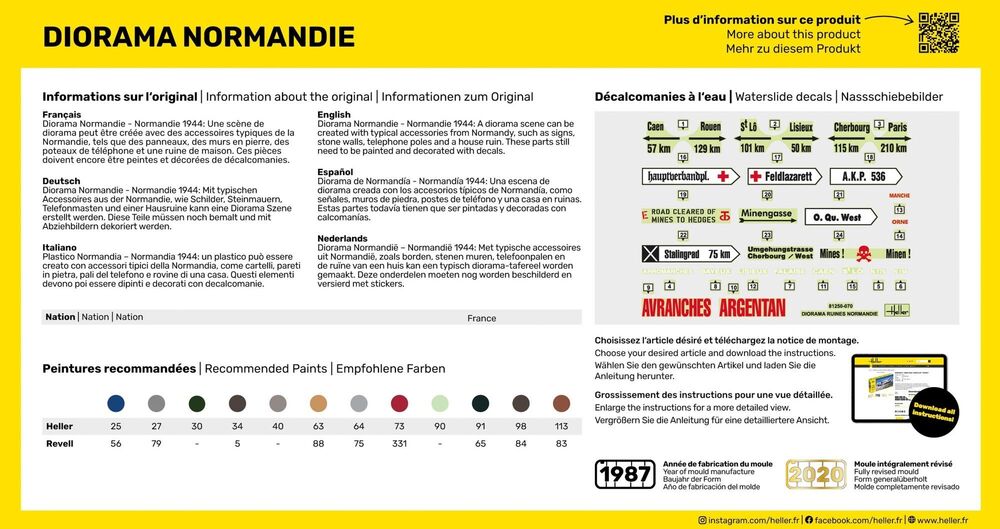 Heller 81250 1:35 Diorama Normandie Building Kit