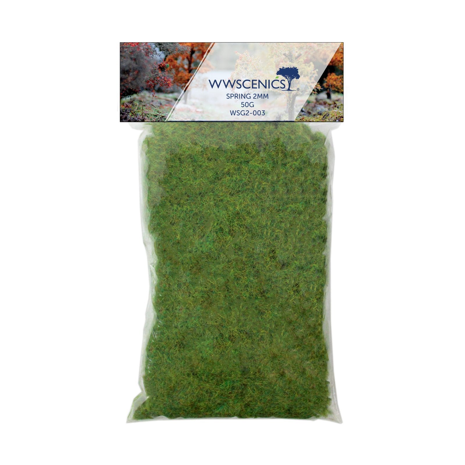 WWScenics WSG2-003 2mm Spring Static Grass - 50 g Bag