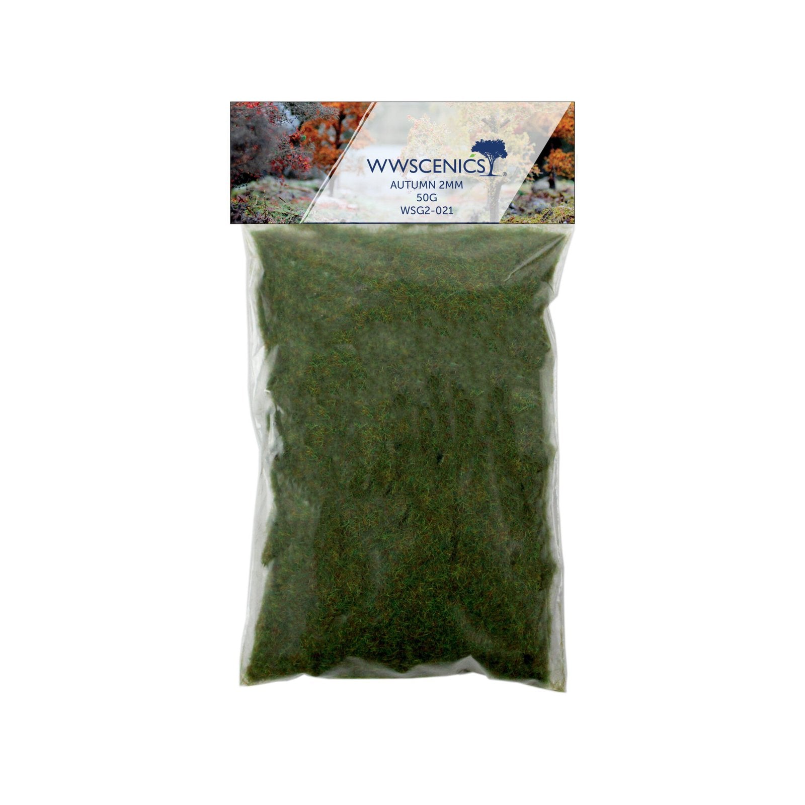 WWScenics WSG2-021 2mm Autumn Static Grass - 50 g Bag