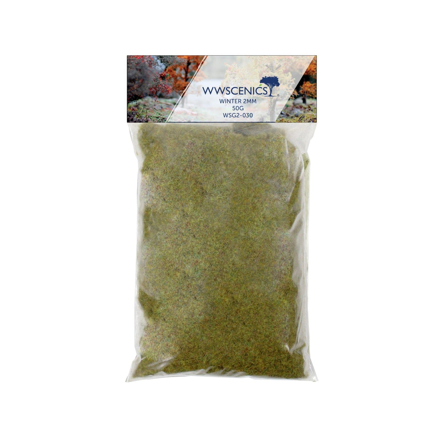 WWScenics WSG2-031 2mm Winter Static Grass - 100 g Bag