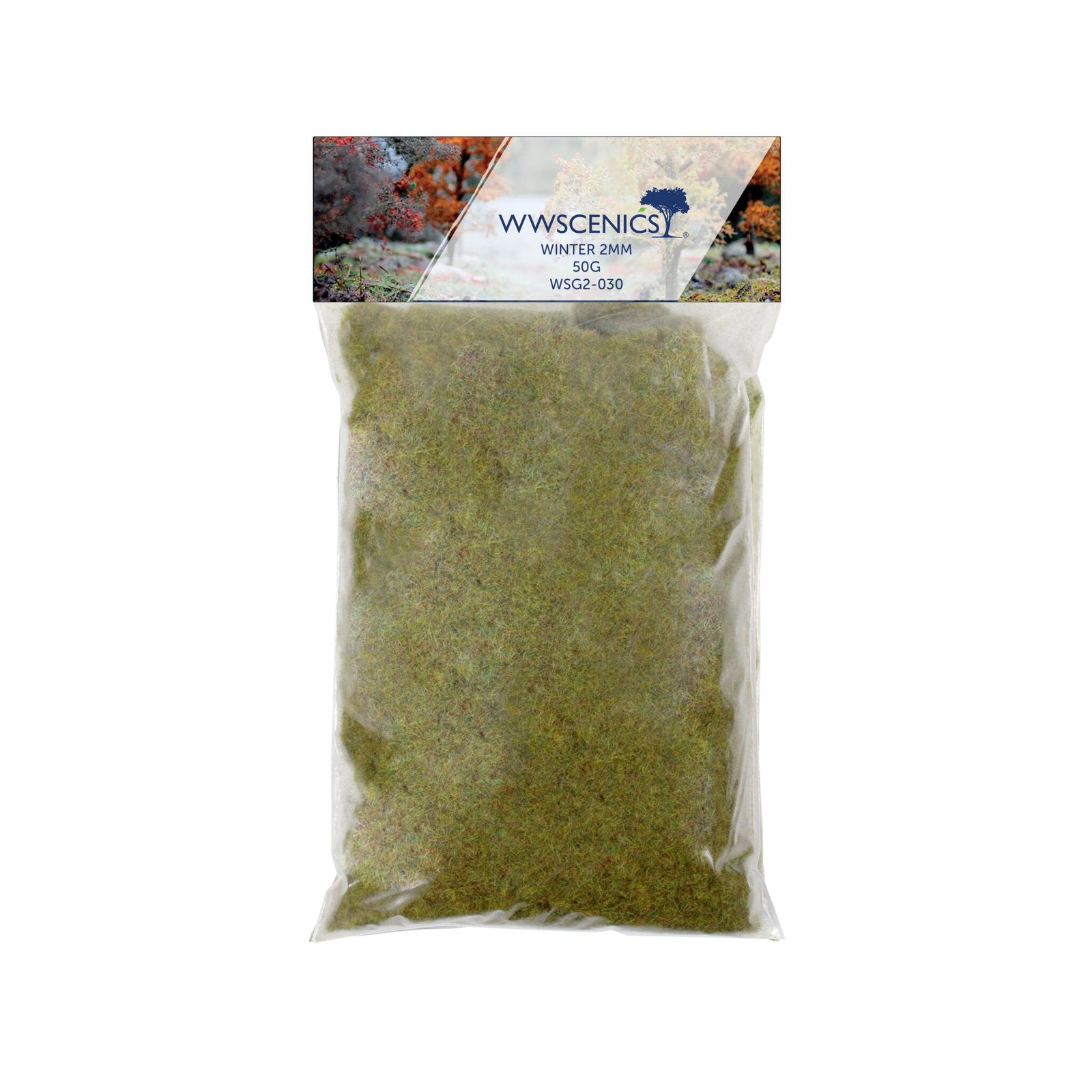 WWScenics WSG2-031 2mm Winter Static Grass - 100 g Bag