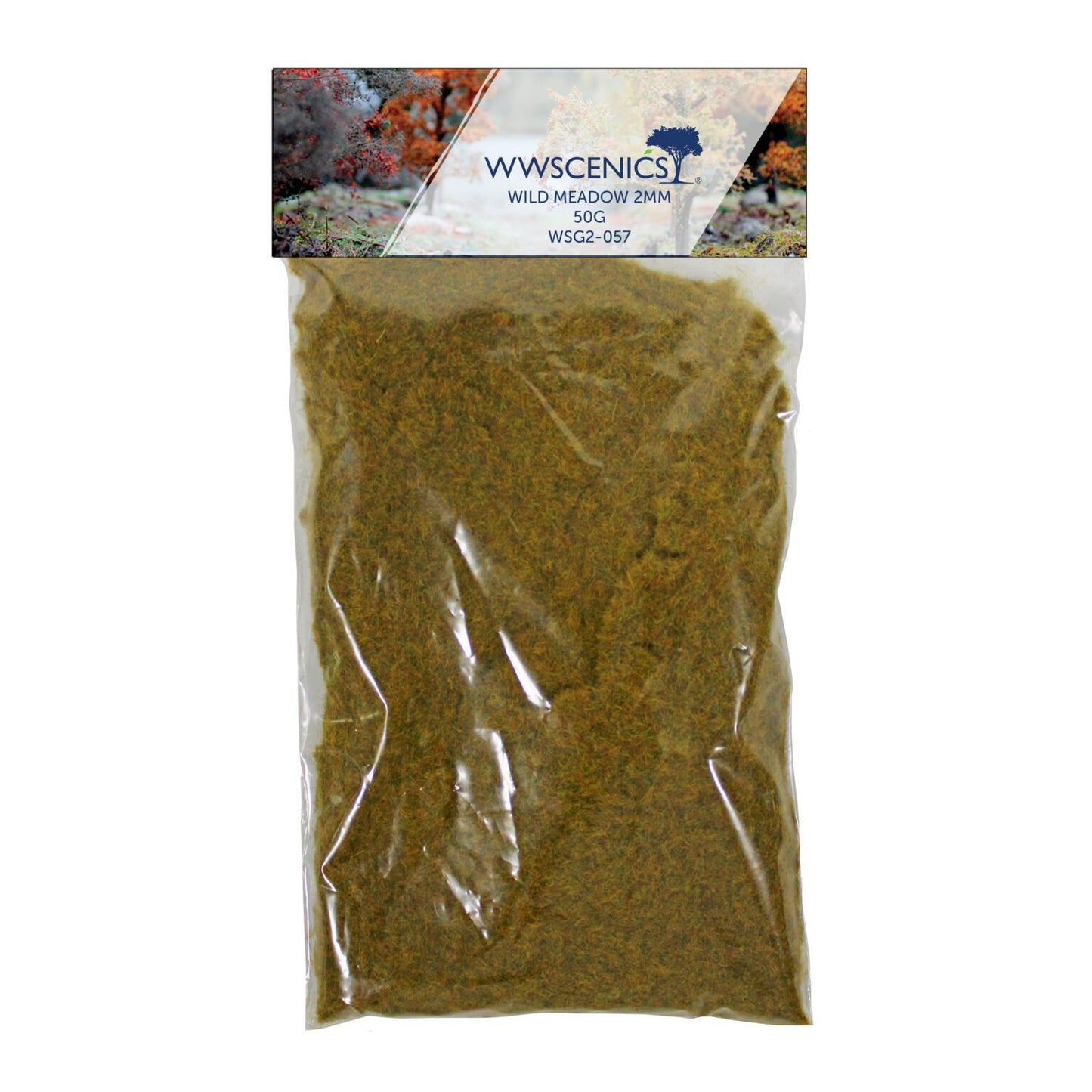 WWScenics WSG2-057 2mm Wild Meadow Static Grass - 50 g Bag