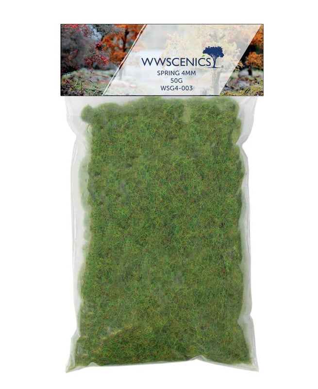 WWScenics WSG4-003 4mm Spring Static Grass - 50 g Bag