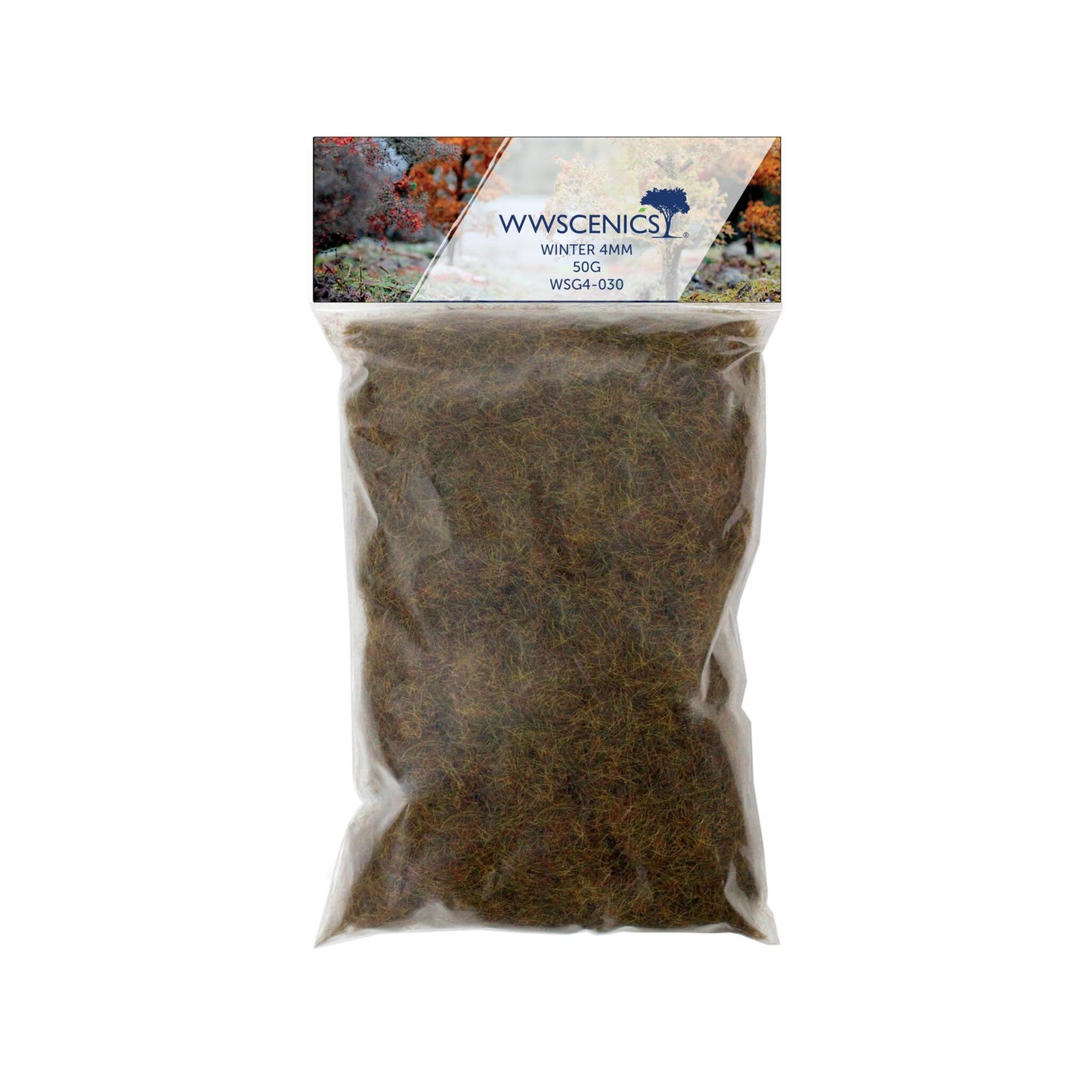 WWScenics WSG4-030 4mm Winter Static Grass - 50 g Bag