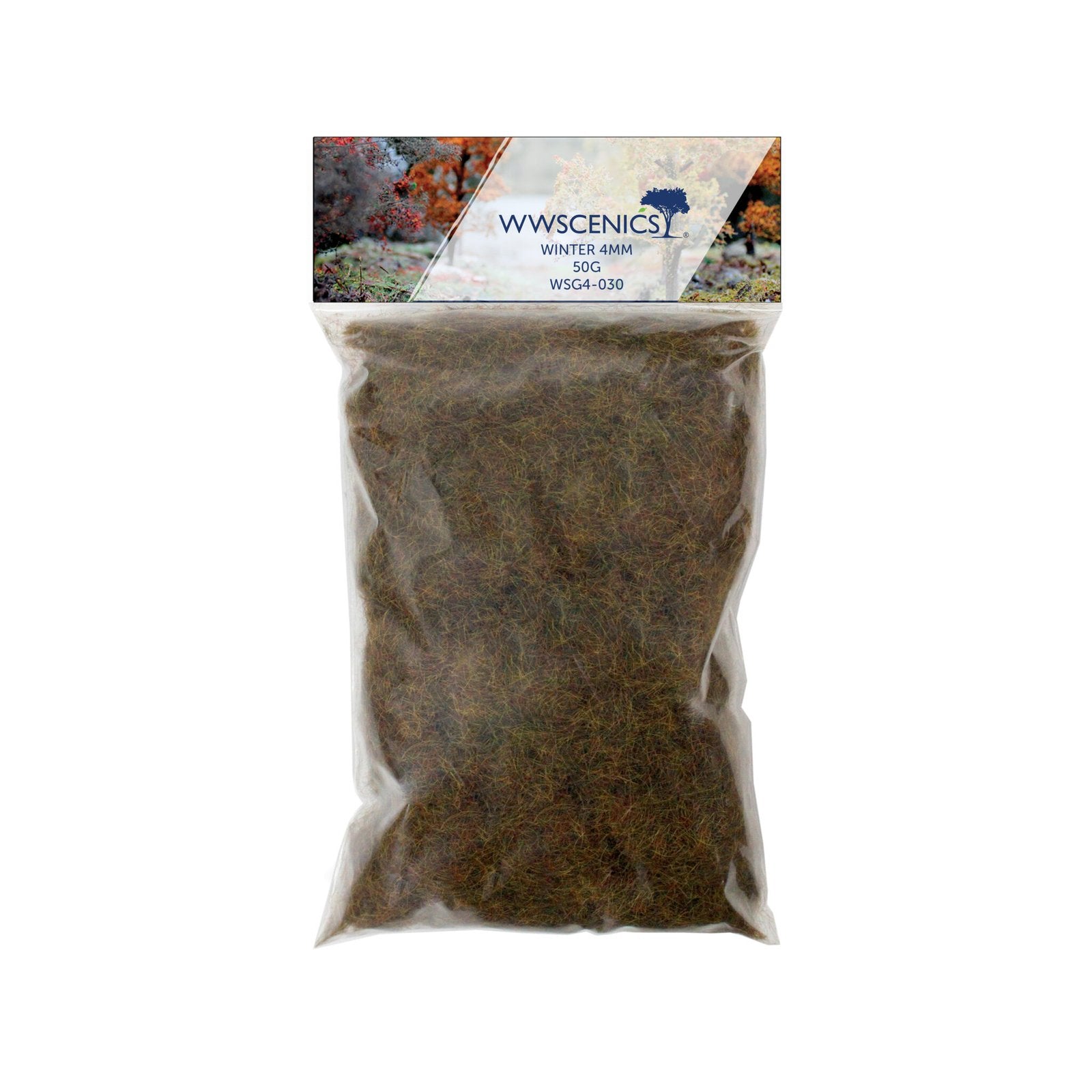 WWScenics WSG4-030 4mm Winter Static Grass - 50 g Bag