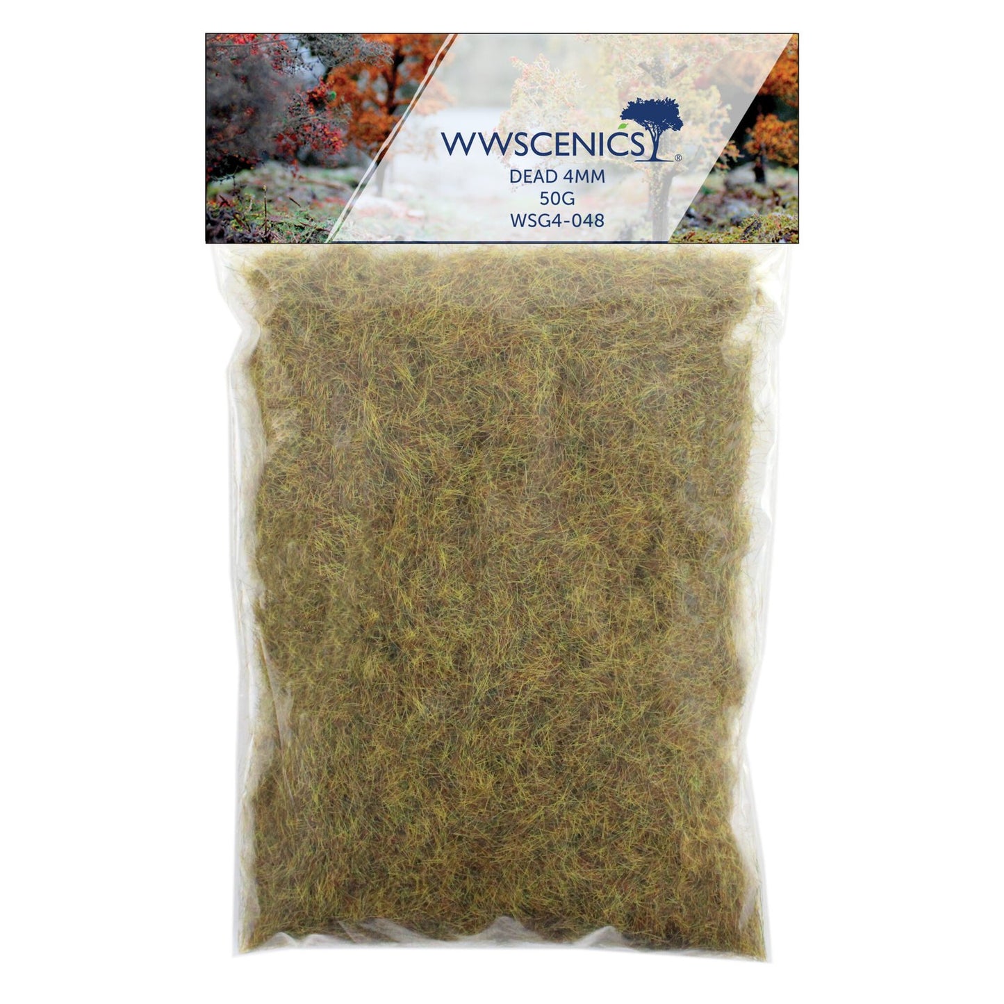 WWScenics WSG4-048 4mm Dead Static Grass - 50 g Bag
