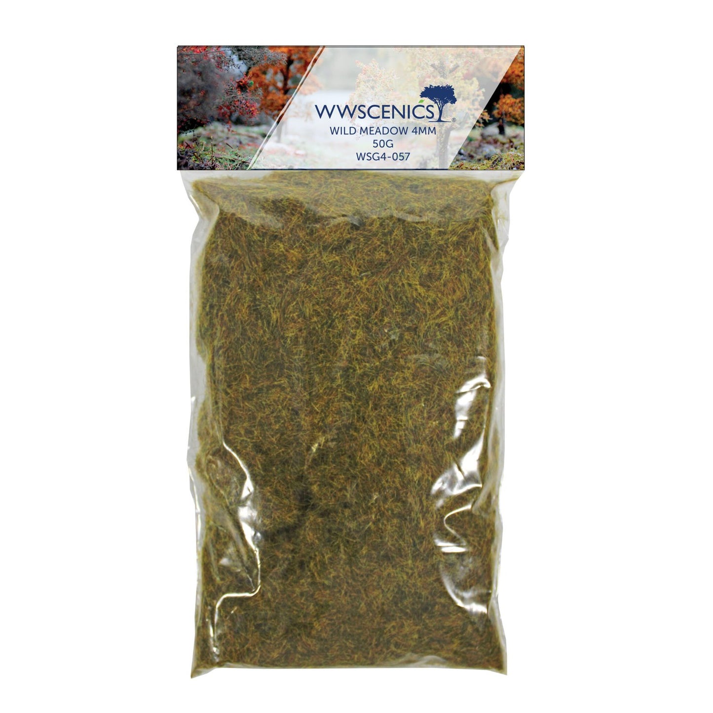 WWScenics WSG4-057 4mm Wild Meadow Static Grass - 50 g Bag