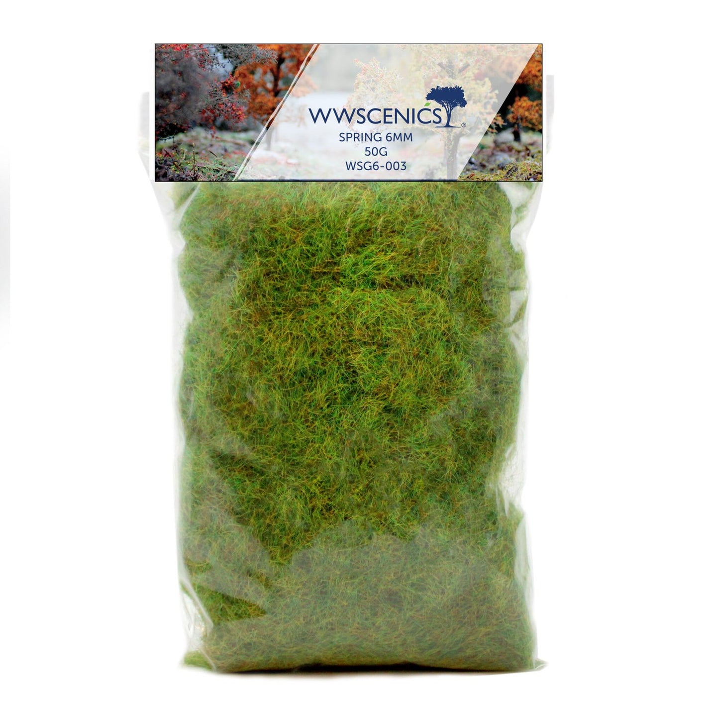 WWScenics WSG6-003 6mm Spring Static Grass - 50 g Bag