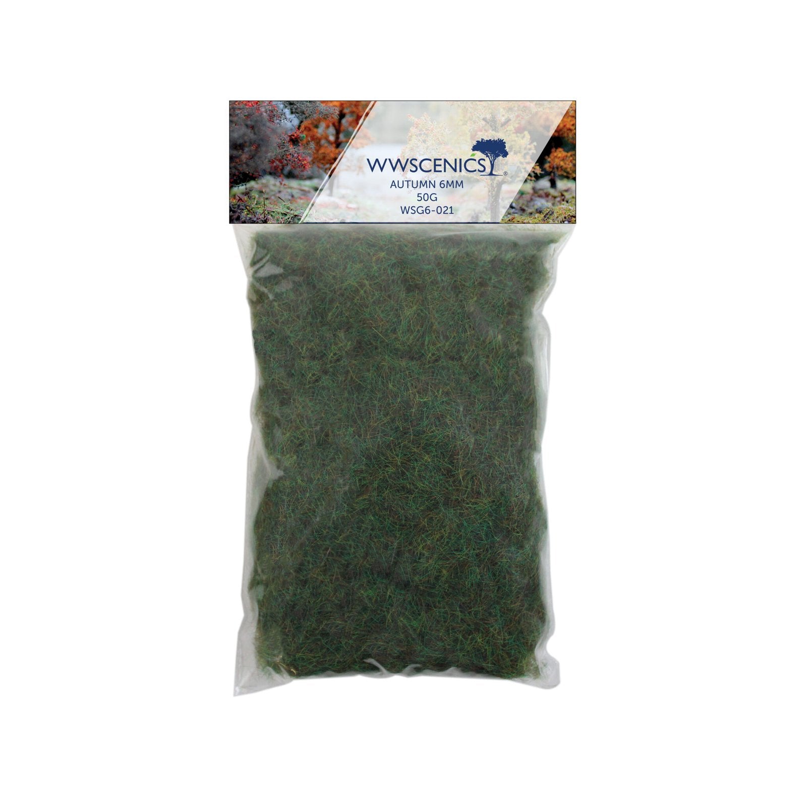 WWScenics WSG6-021 6mm Autumn Static Grass - 50 g Bag