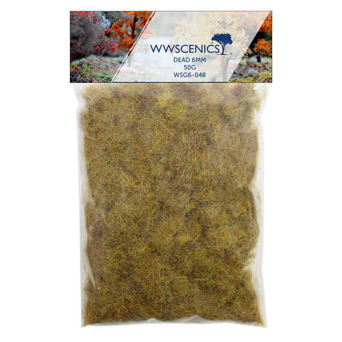 WWScenics WSG6-048 6mm Dead Static Grass 50g Bag