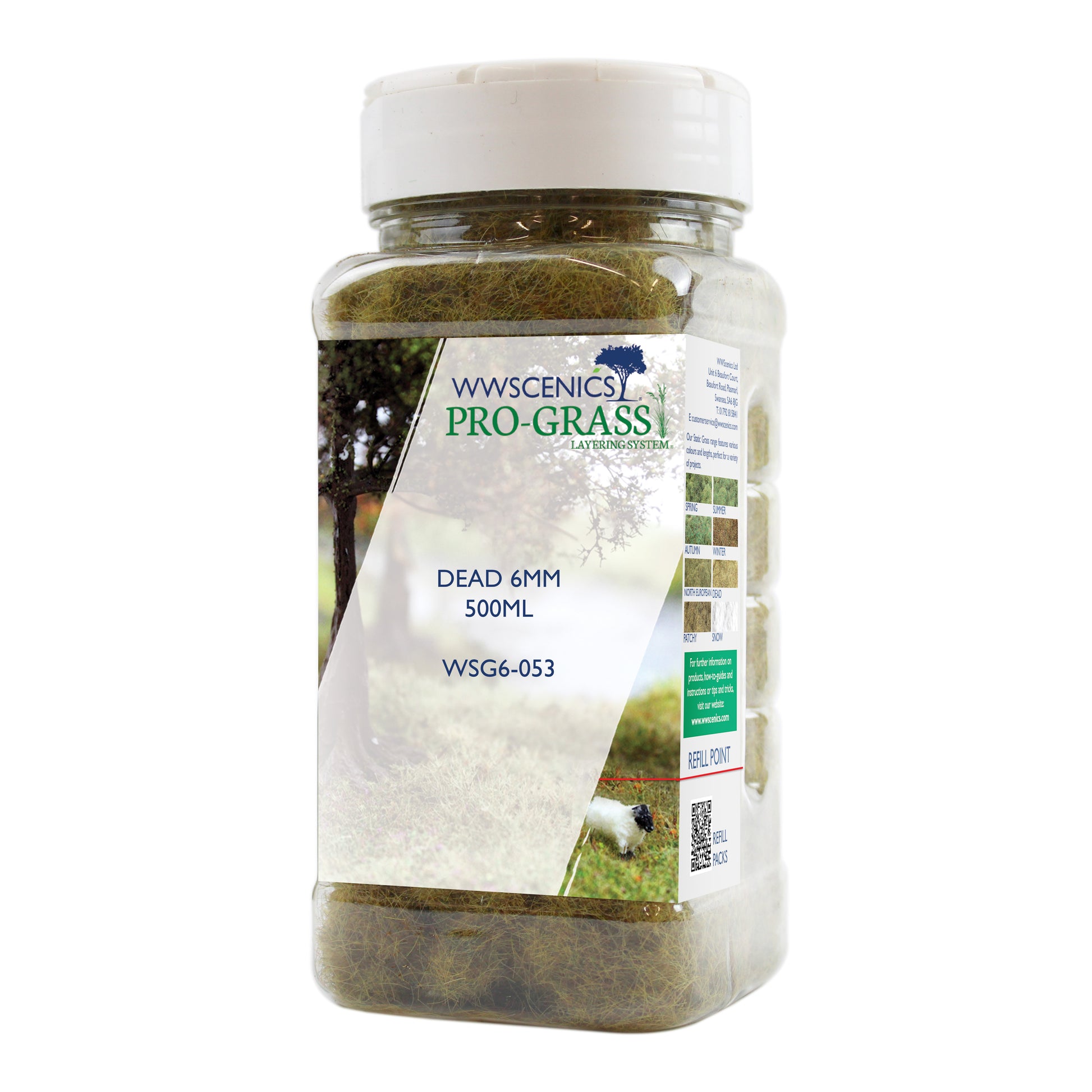 WWScenics WSG6-053 6mm Dead Static Grass 500ml Bottle