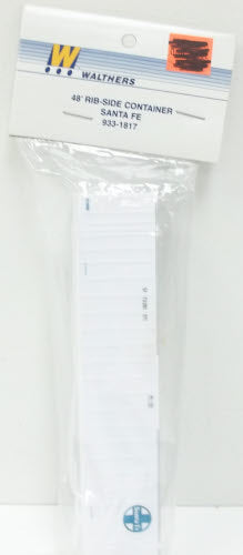 Walthers 933-1817 HO Santa Fe 48' Rib-Side Container