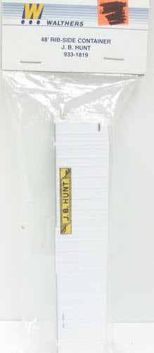 Walthers 933-1819 HO JB Hunt 48' Rib-Side Container