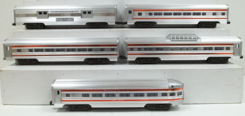 Williams 2601 O Scale Santa Fe 5-Car Aluminum Passenger Cars (Set of 5) EX/Box