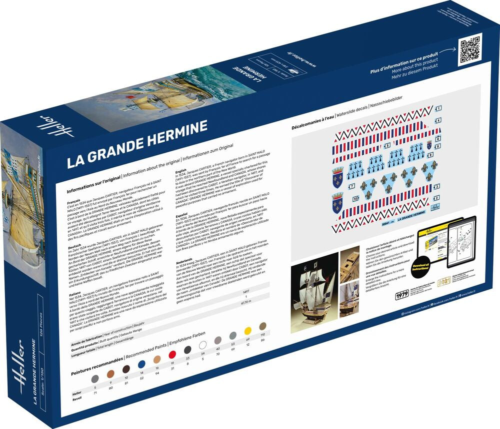Heller 56841 1:150 La Grande Hermine Starter Kit