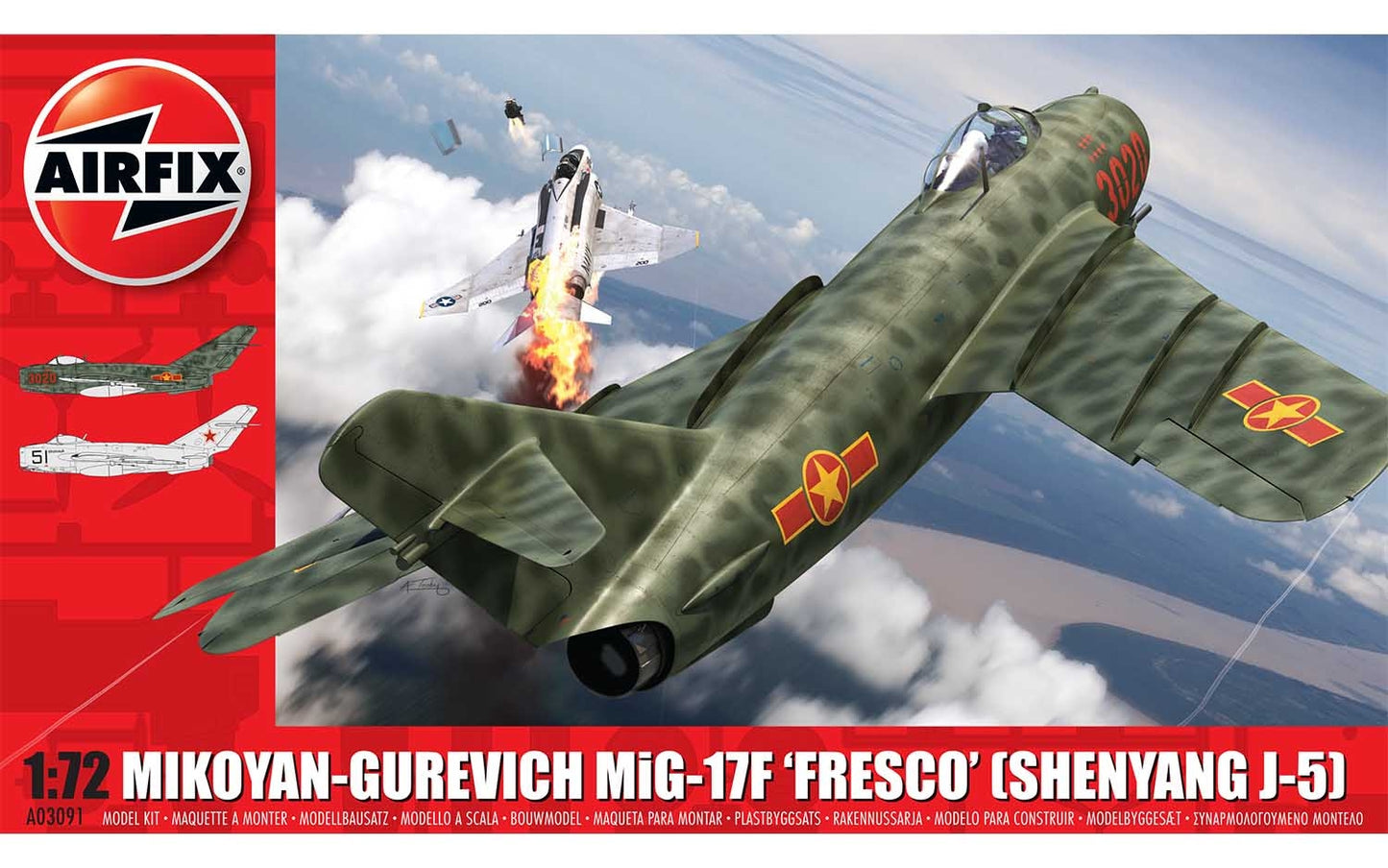 Airfix Products A03091 1:72 Mikoyan-Gurevich Mig 17 Fresco Military Plane Kit