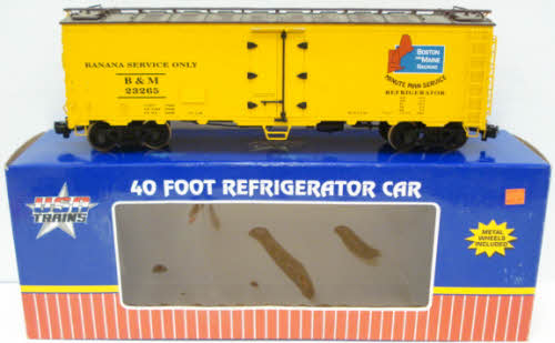 USA Trains 16520 G Boston & Maine 40' Refrigerator Car #23265 (Metal Wheels)
