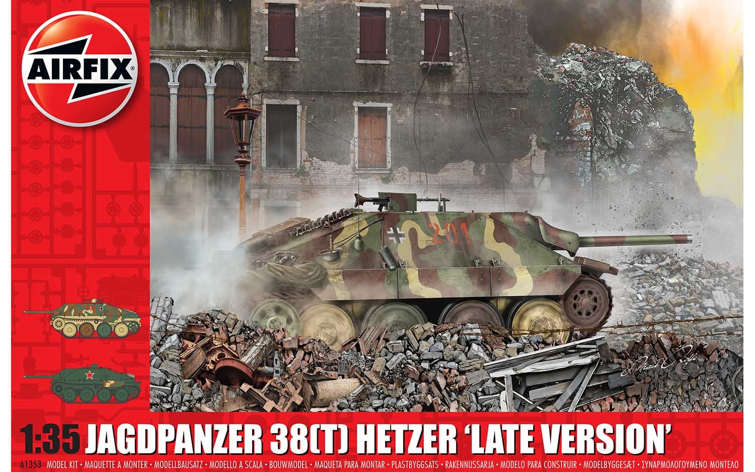 Airfix Products A1353 1:35 JagdPanzer 38 Tonne Hetzer Military Tank Model Kit