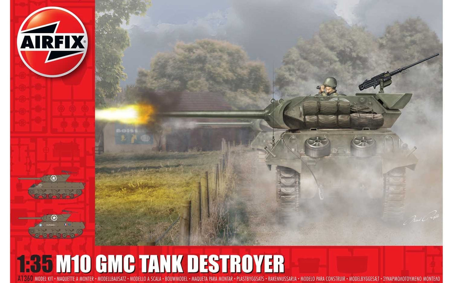 Airfix Products A1360 1:35 M10 GMC Destroyer Military Tank Model Kit
