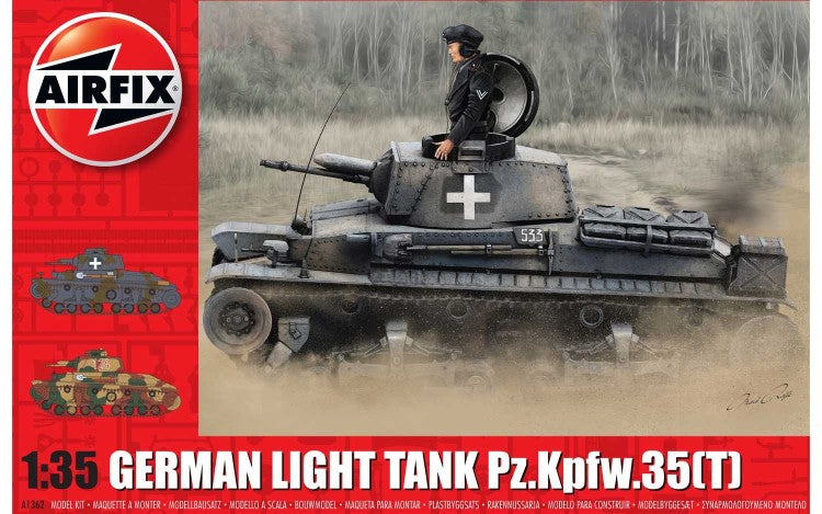 Airfix Products A1362 1:35 German LightPz.Kpfw.35(t) Military Tank Model Kit