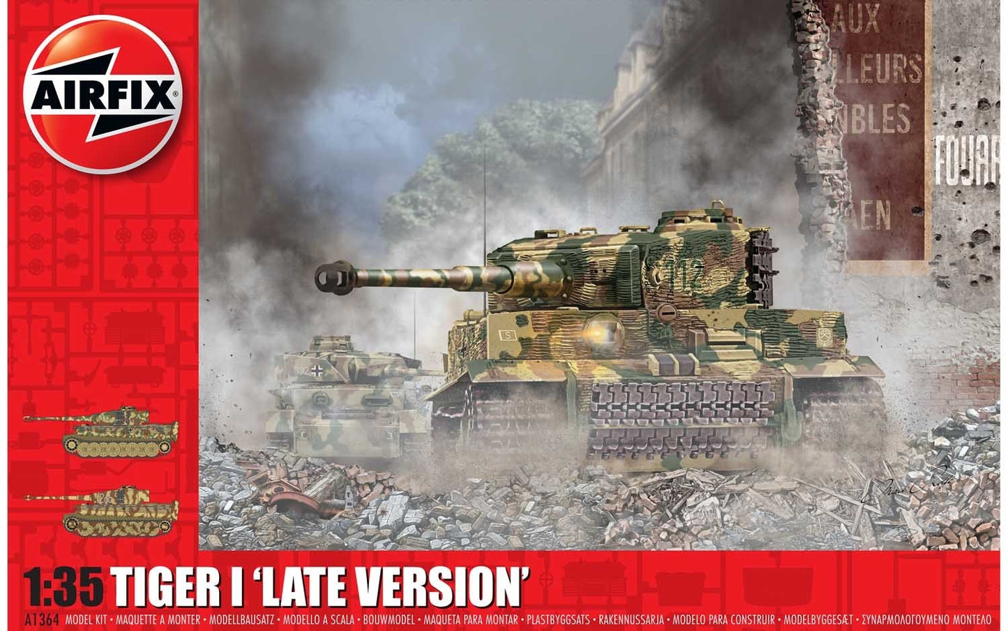 Airfix Products A1364 1:35 Tiger I 'Late Version' Military Tank Model Kit