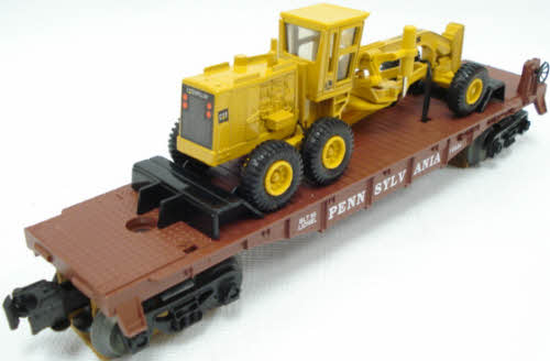 Lionel 6-16934 O Gauge Pennsylvania Flatcar w/Ertl Road Grader LN