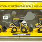 MTH 20-98358 O Gauge Caterpillar Flatcar with 3 Wheel Loaders LN/Box
