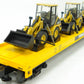 MTH 20-98358 O Gauge Caterpillar Flatcar with 3 Wheel Loaders LN/Box