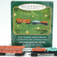 Hallmark QXM5265 Lionel Car Carrier & Caboose Christmas Ornaments (Set of 2)